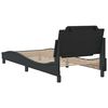 vidaXL Bed Frame without Mattress "Zadar" Black 90x200 cm Faux Leather