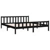 vidaXL Bed Frame without Mattress Black Solid Wood 200x200 cm