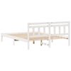 vidaXL Bed Frame White 160 x 200 cm Solid Pine Wood