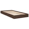 vidaXL Bed Frame without Mattress Brown Oak 75x190 cm Small Single Engineered Wood