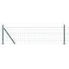 vidaXL Euro Fence with Concrete Base 50 x 0.6 m PVC-Coated Steel Green
