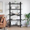 vidaXL Bookshelf Black Oak 100 x 33.5 x 178 cm Engineered Wood