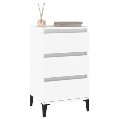 vidaXL Bedside Cabinet White 40x35x70 cm Engineered Wood