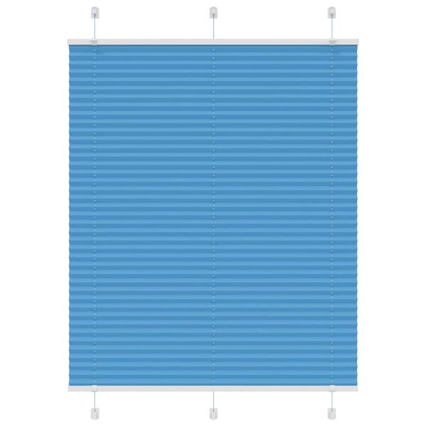 vidaXL Pleated Blind Blue 110x150 cm Fabric Width 109.4 cm Polyester