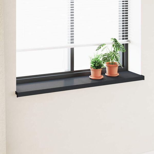 vidaXL Window Sill Anthracite with Wood Grain 160 x 35 x 4.5 cm PVC