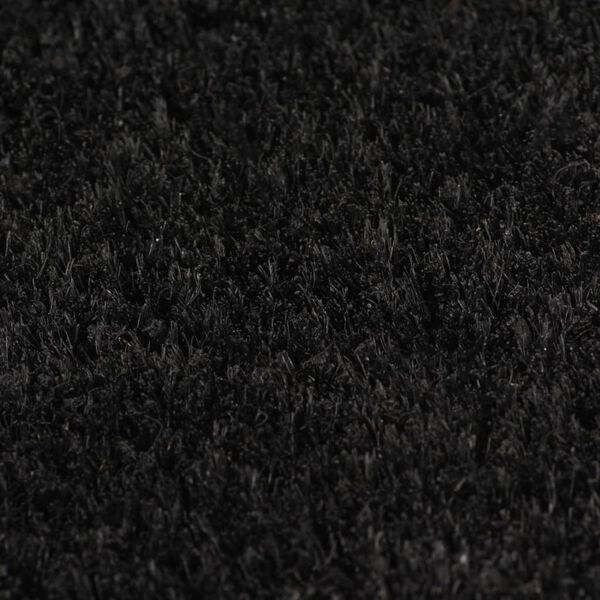 vidaXL Doormat Coir 17 mm 100x200 cm Black