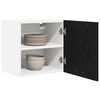 vidaXL Hanging Cabinet 2 pcs Black Oak and White 40 x 31 x 40 cm