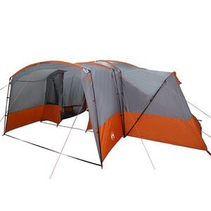 vidaXL Family Tent 12-Person 12-Person Grey and Orange