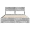 vidaXL Bed Frame Concrete Grey 200 x 200 cm Engineered Wood