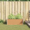 vidaXL Garden Raised Bed Light Brown 98 x 100 x 36 cm Galvanised Steel
