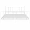 vidaXL Bed Frame without Mattress White Metal 180x200 cm Super King