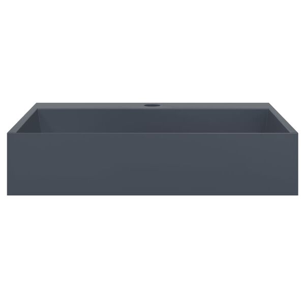 vidaXL Wash Basin 50x38x11 cm Mineral Cast/Marble Cast Anthracite