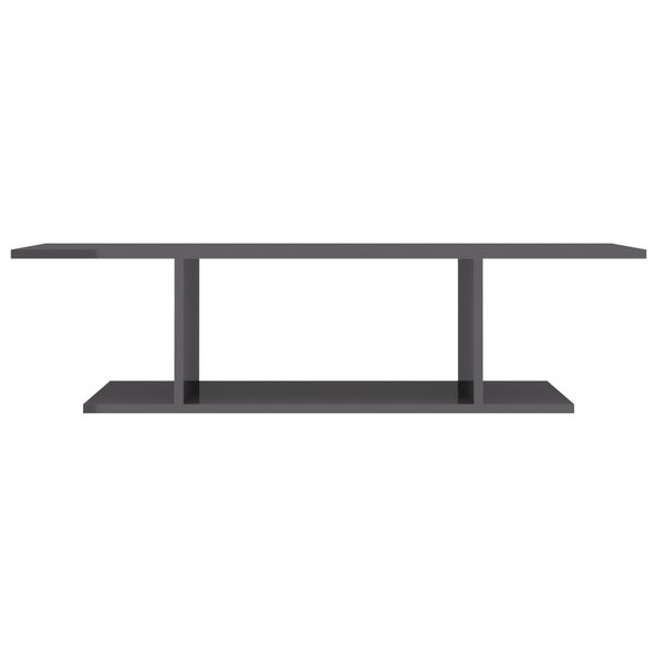 vidaXL Wall Mounted TV Cabinet High Gloss Grey 103x30x26.5 cm