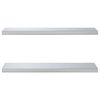 vidaXL Wall Shelves 2 pcs 75x23.5x3 cm Silver Stainless Steel