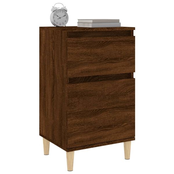 vidaXL Bedside Cabinet Brown Oak 40x35x70 cm