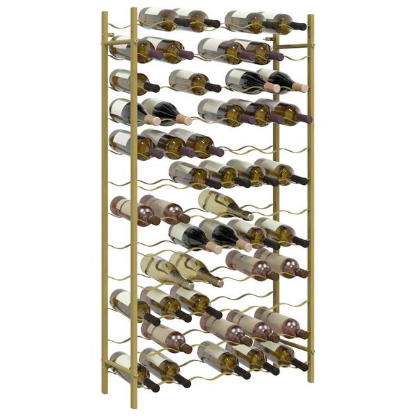 vidaXL Wine Rack for 72 Bottles Gold Metal