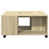 vidaXL Coffee Table Sonoma Oak 80x80x40 cm Engineered Wood