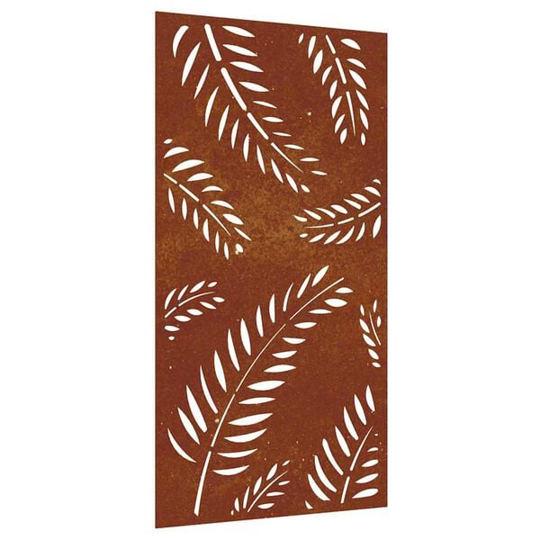 vidaXL Garden Wall Decoration 105x55 cm Corten Steel Leaf Design