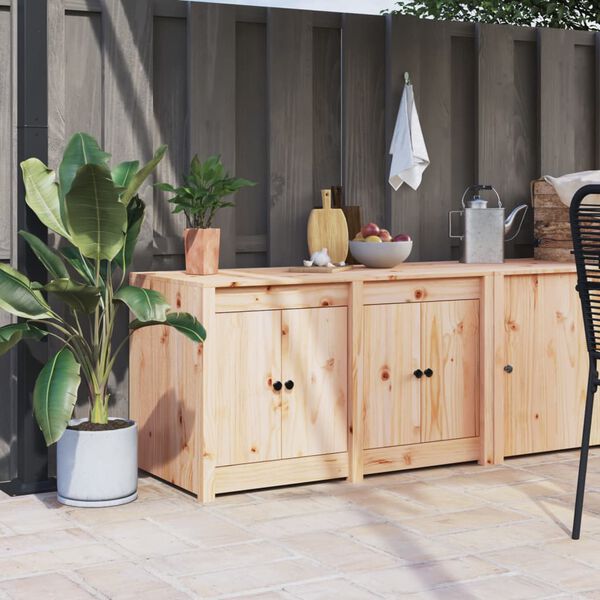 vidaXL Outdoor Kitchen Cabinet MEPPEL 106x55x64 cm Solid Wood Pine