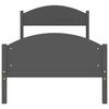 vidaXL Bed Frame without Mattress Dark Grey Solid Pine Wood 100x200cm