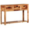 vidaXL Console Table 110x35x75 cm Solid Wood Acacia