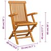 vidaXL Folding Garden Chairs 4 pcs Solid Teak Wood