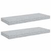 vidaXL Floating Wall Shelves 2 pcs Concrete Grey 60x23.5x3.8 cm MDF