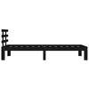 vidaXL Bed Frame without Mattress Black Solid Wood 90x200 cm