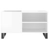 vidaXL Record Cabinet High Gloss White 85x38x48 cm Engineered Wood