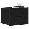 vidaXL Bedside Cabinet Black Oak 40 x 30 x 30 cm Engineered Wood