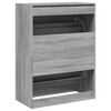 vidaXL Shoe Cabinet with 2 Flip-Drawers Grey Sonoma 80x42x108 cm