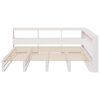 vidaXL Bookcase Bed without Mattress White 200x200cm Solid Wood Pine
