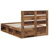 vidaXL Bed Frame with Headboard Old Wood 120 x 190 cm Solid Pine Wood