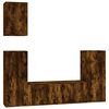 vidaXL 5 Piece TV Cabinet Set Smoked Oak Engineered Wood