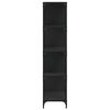 vidaXL Bookcase 4-Stair Black 139x33.5x149 cm Engineered Wood