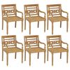 vidaXL Batavia Chairs 6 pcs Solid Teak Wood