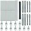 vidaXL Hexagonal Fence with Concrete Base 100 x 1.5 m PVC-Coated Steel