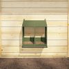 vidaXL Chicken Nesting Box with 2 Compartments Olive Green Metal