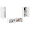 vidaXL TV Cabinet Set Wall-mounted 2 pcs White Engineered Wood