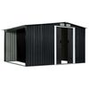 vidaXL Garden Shed with Sliding Doors Anthracite 329.5x131x178 cm Steel