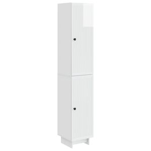 vidaXL Cabinet Set 2 pcs High Gloss White Engineered Wood