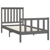 vidaXL Bed Frame without Mattress Grey 100x200 cm Solid Wood Pine