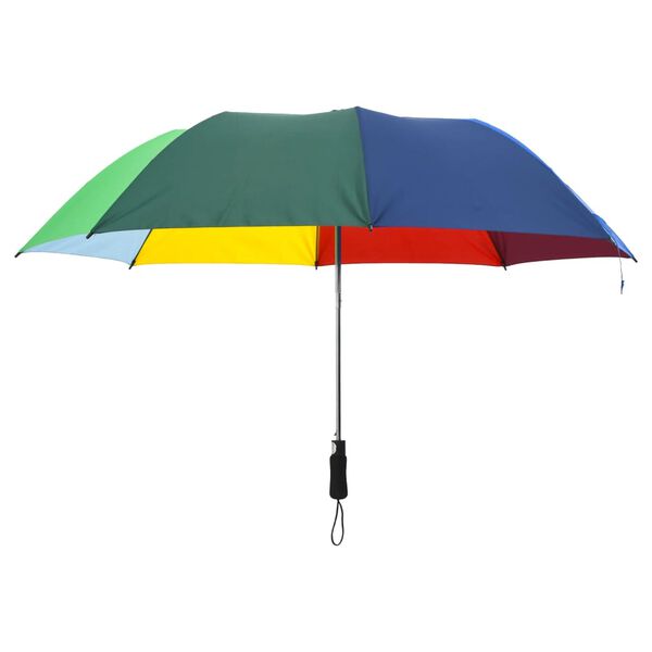 vidaXL Automatic Folding Umbrella Multicolour 124 cm