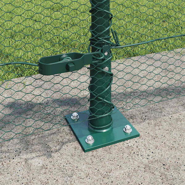 vidaXL Fence Post Green 10 x 0.5 m (13 mm mesh) Steel and PVC