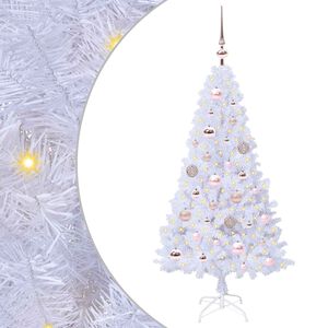 vidaXL Artificial Christmas Tree White 120 cm PVC and Steel
