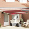 vidaXL Retractable Awning Manual Orange 400 x 200 cm Fabric