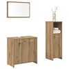 vidaXL 3 Piece Bathroom Furniture Set Artisan Oak Engineered Wood