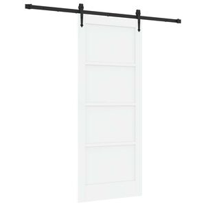 vidaXL Sliding Door ORKDAL 83 x 202 cm Solid Pine Wood White and Black