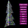 vidaXL Christmas Tree with 160 LEDs Multicolour 150 cm Acrylic