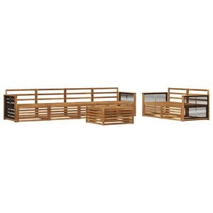 vidaXL Outdoor Sofa Set 7 pcs Natural Solid Acacia Wood